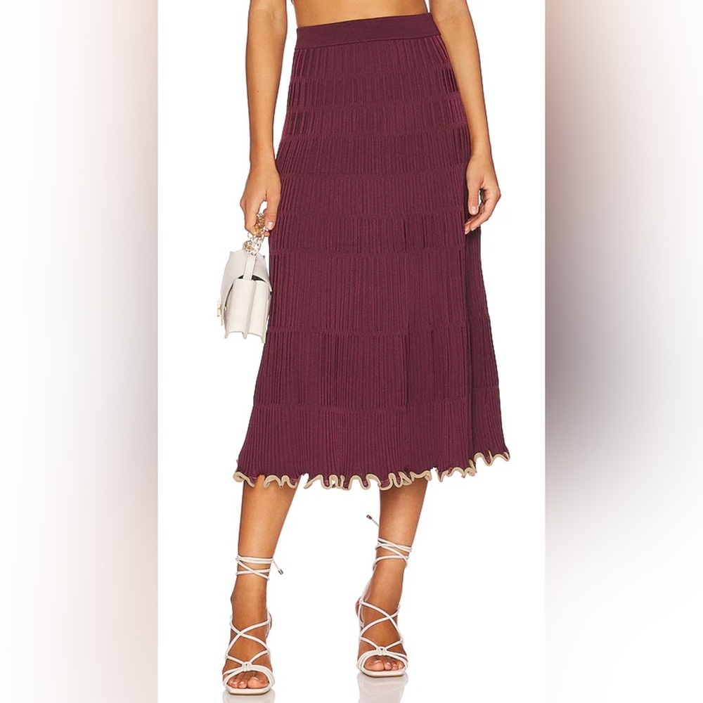 Jonathan Simkhai Malia ribbed-knit midi skirt XS